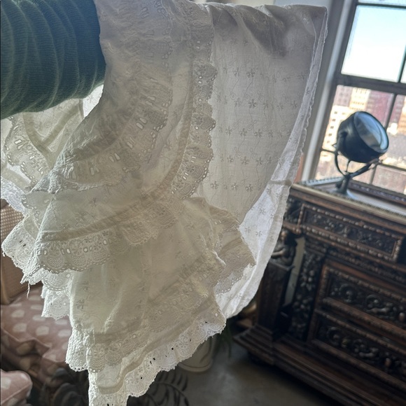 Vintage Ivory Ruffled Blouse - Picture 9 of 9